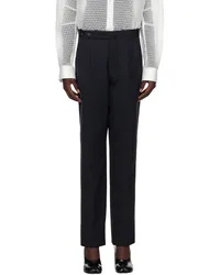 Maison Margiela Navy Virgin Wool Trousers Navy