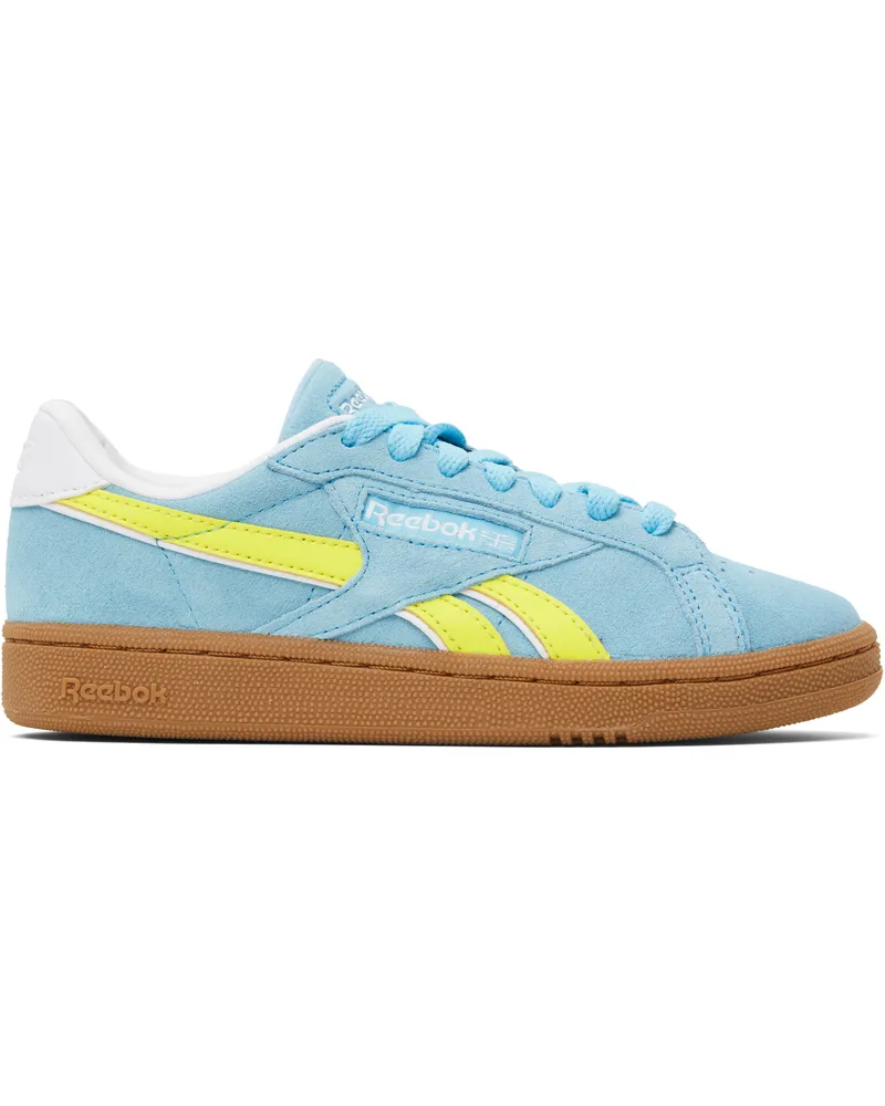 Reebok Blue & Yellow Club C Grounds UK Sneakers Digital