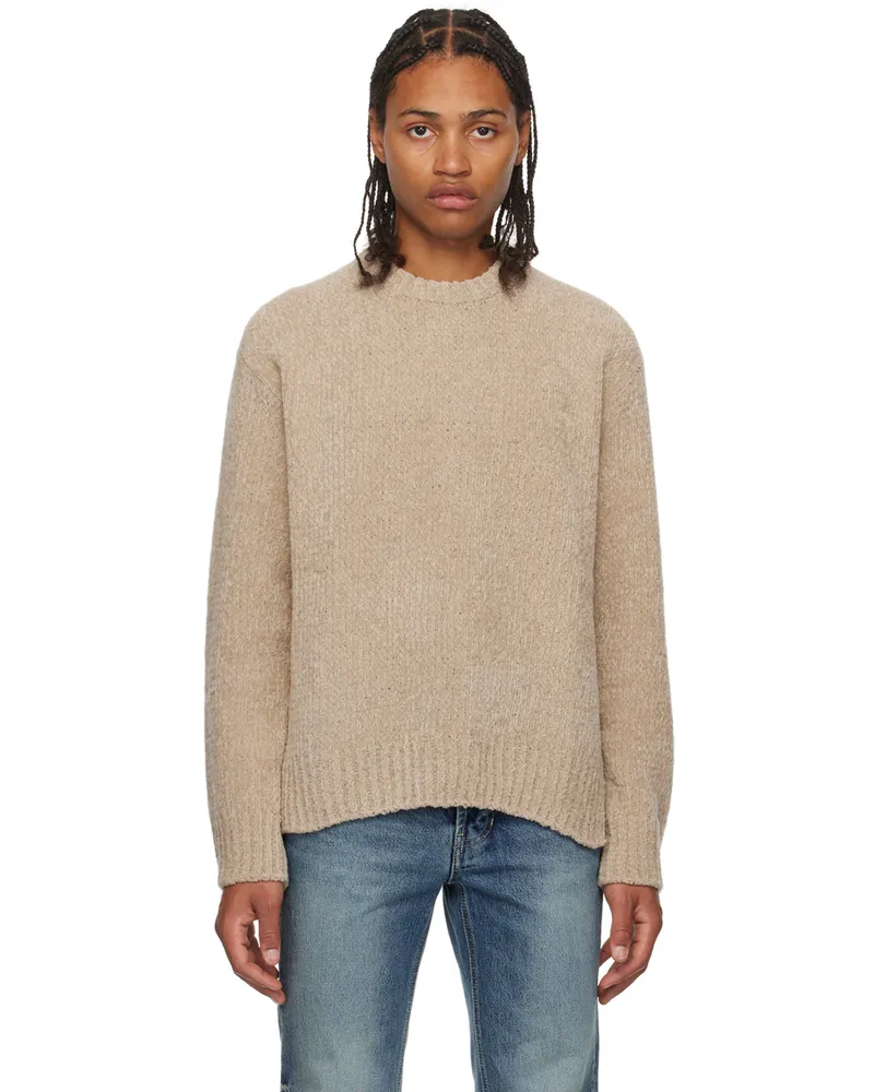 SOLID HOMME Beige Vented Sweater 326e