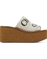 Chloé White Woody Espadrilles White