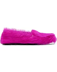 Marni Pink Calf-Hair Moc Loafers 00cfuchsia