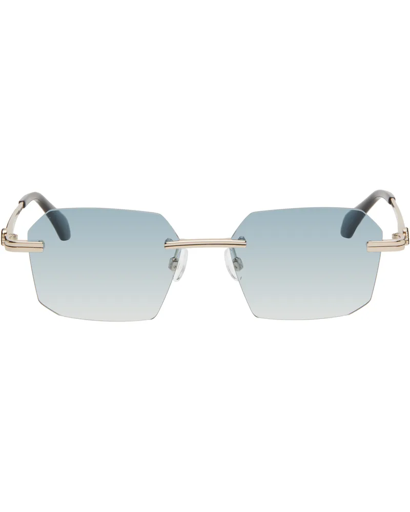 Palm Angels Gold Quartz Sunglasses Gold
