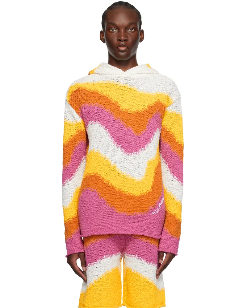 Marni Multicolor Intarsia Hoodie Wer20