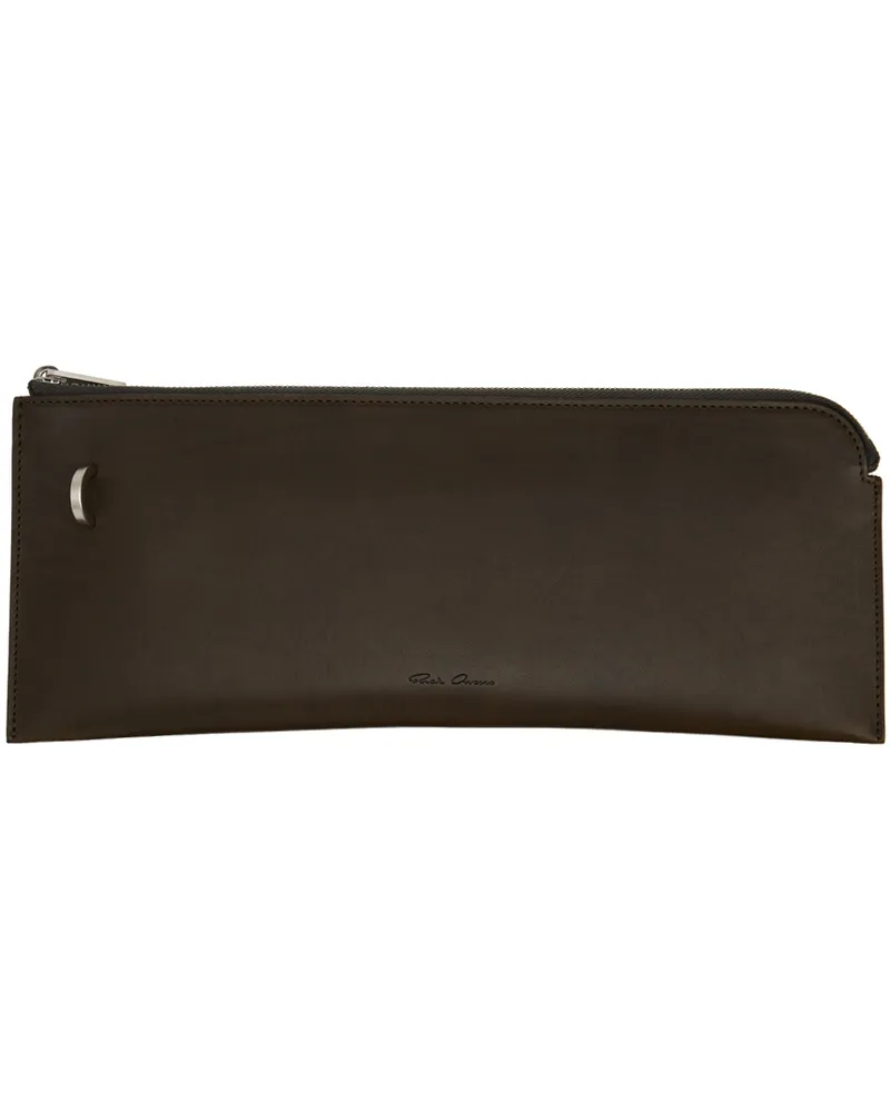 Rick Owens Brown Porterville Invite Envelope Wallet 35