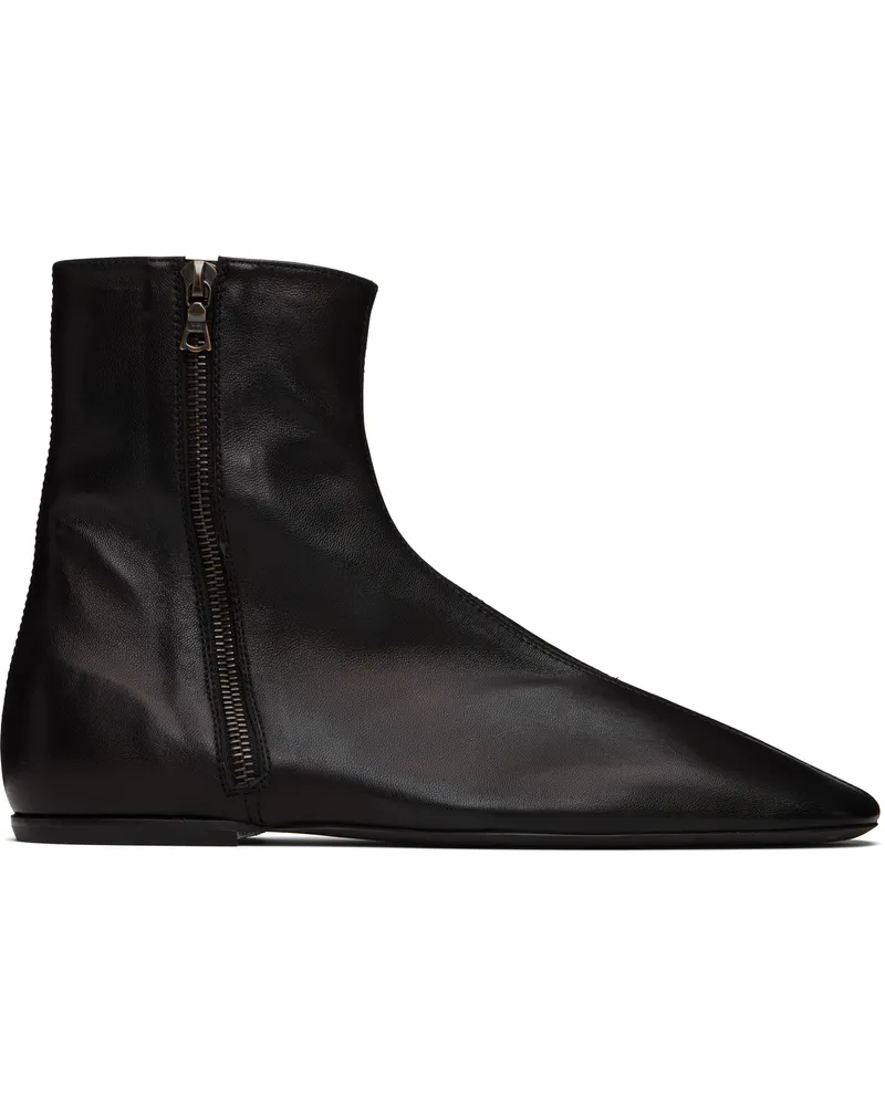 Dries van Noten Black Leather Sock Boots 900