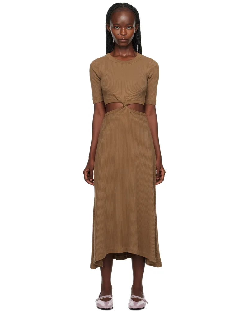 Citizens of humanity Brown Nicola Midi Dress Malt