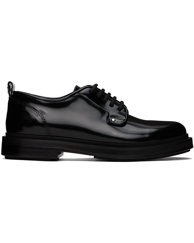 AMI Paris Black Anatomical Toe Derbys Black