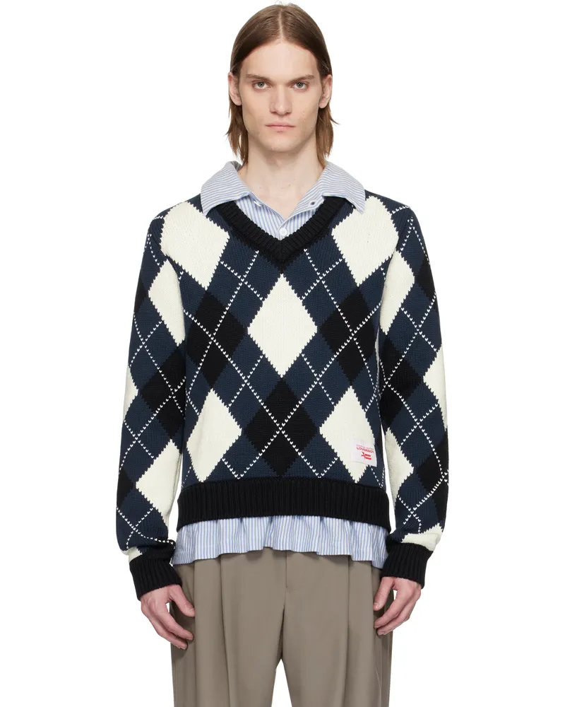 Charles Jeffrey Loverboy Blue Smart Sweater Blue