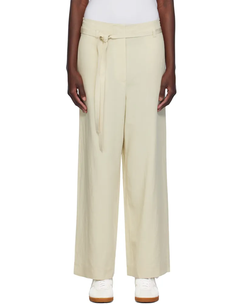 Totême Off-White Fluid Tie-Waist Trousers 087