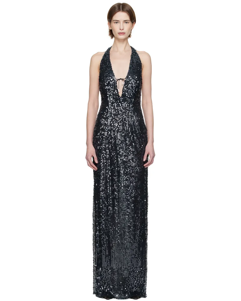 16ARLINGTON Navy Eima Maxi Dress Notte
