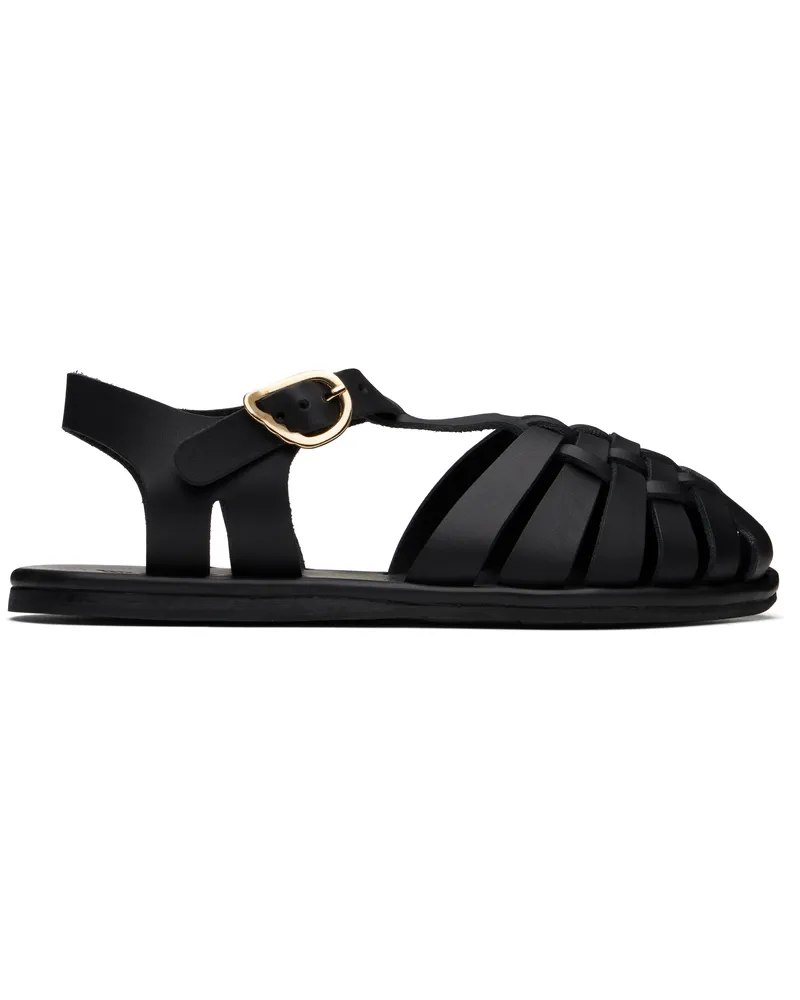 Ancient Greek Sandals Black Karina Sandals Black