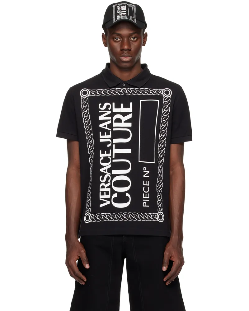 Versace Jeans Black Piece Number Polo E899