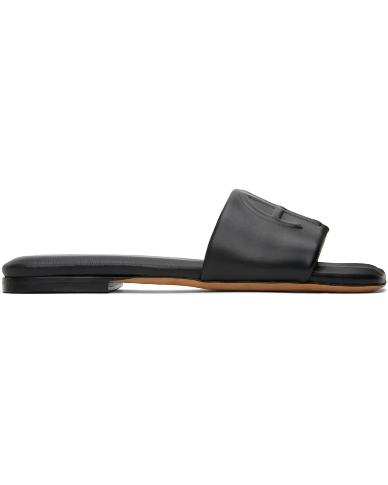 Anine Bing Black Ria Slides Black