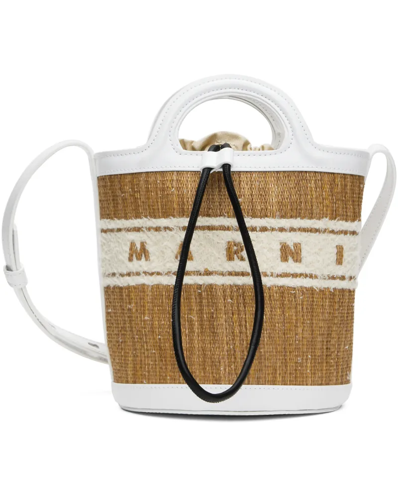 Marni White Tropicalia Mini Bucket Bag Zo822