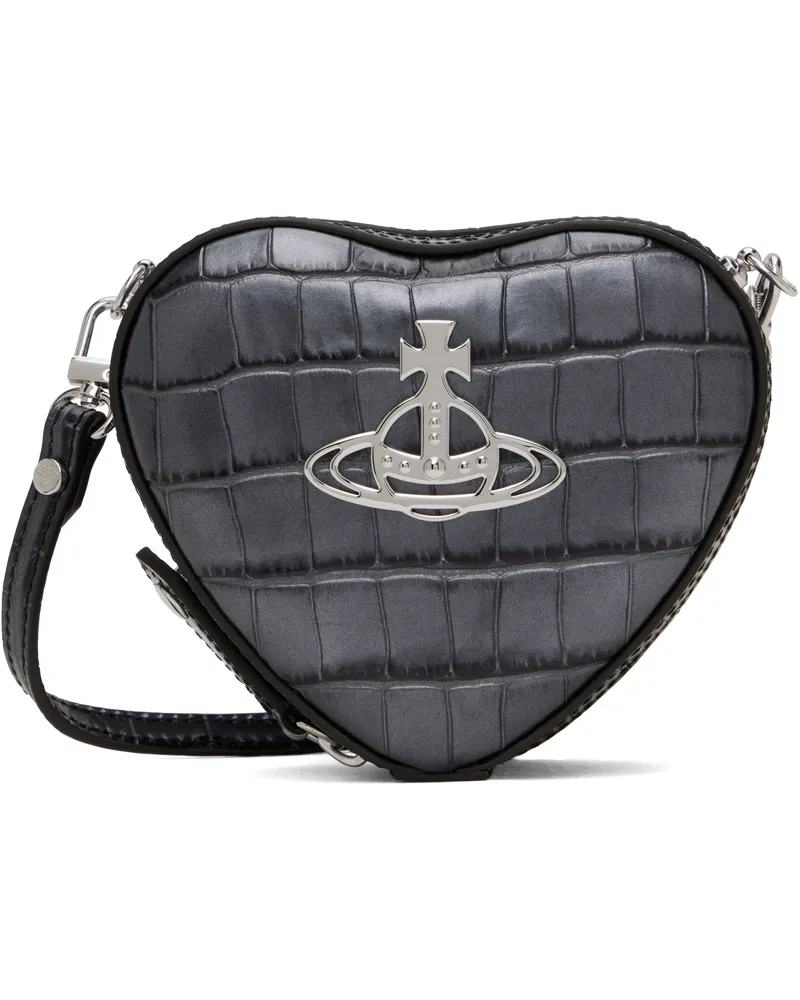 Vivienne Westwood Gray Mini Heart Crossbody Pouch Ss25-n405