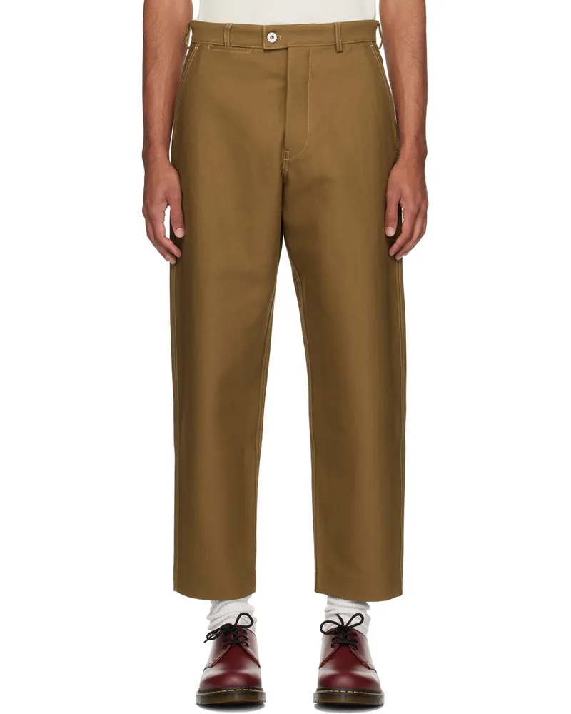Kenzo Brown Kenzo Paris Tapered Straight Trousers Tabac