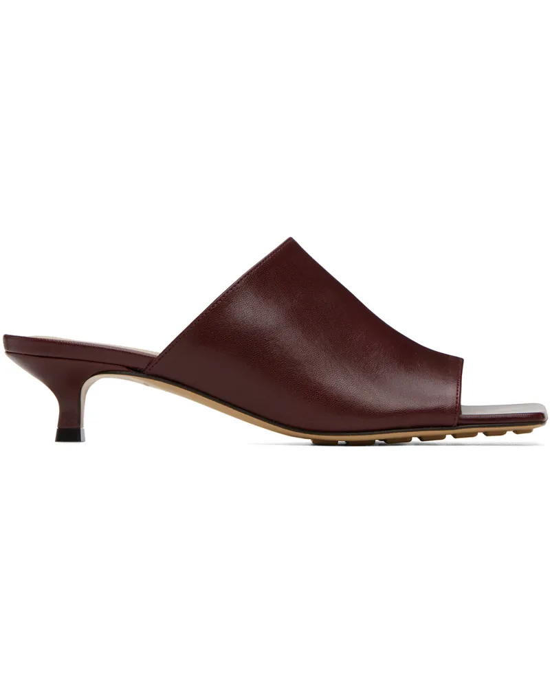 Bottega Veneta Burgundy Stretch Mules 2226
