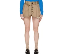 Beige Trench Miniskirt