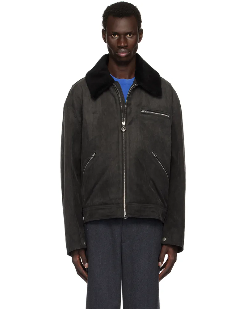 SOLID HOMME Black Peached Cotton & Down Jacket Set 210b