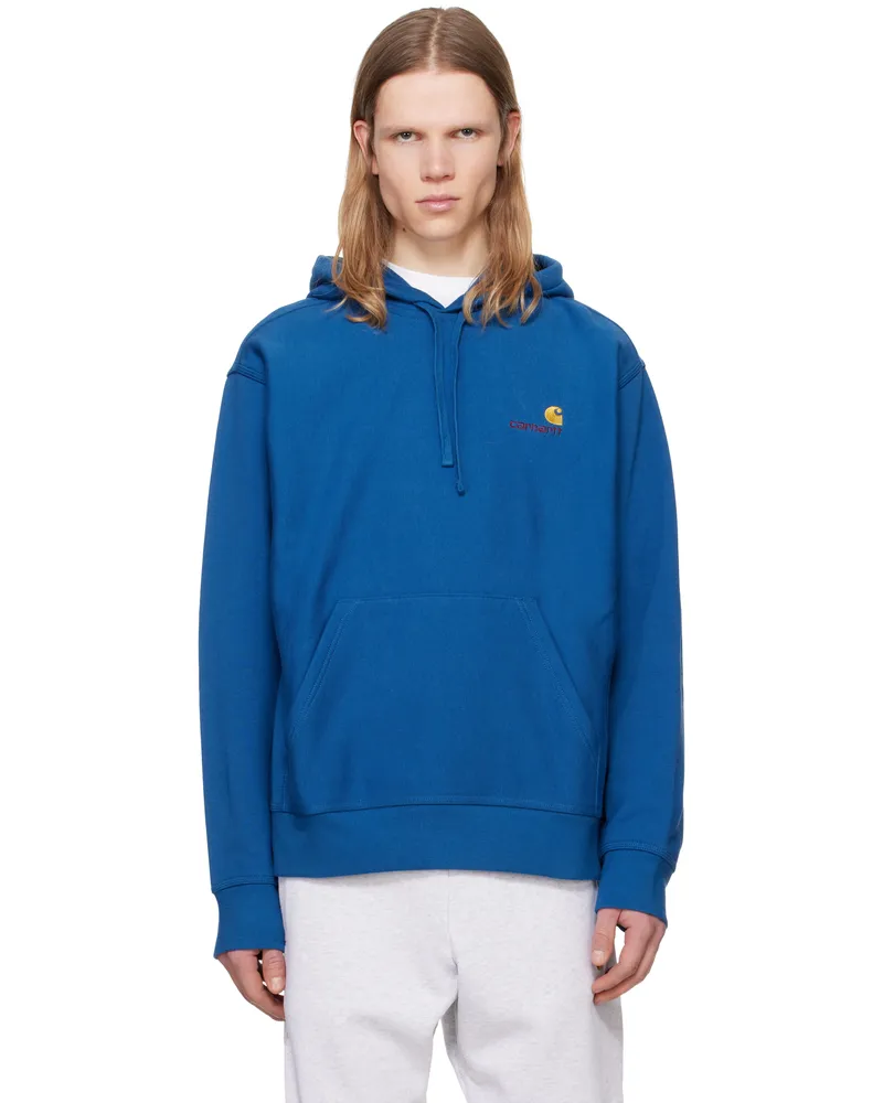 Carhartt WIP Blue American Script Hoodie 2lzxx