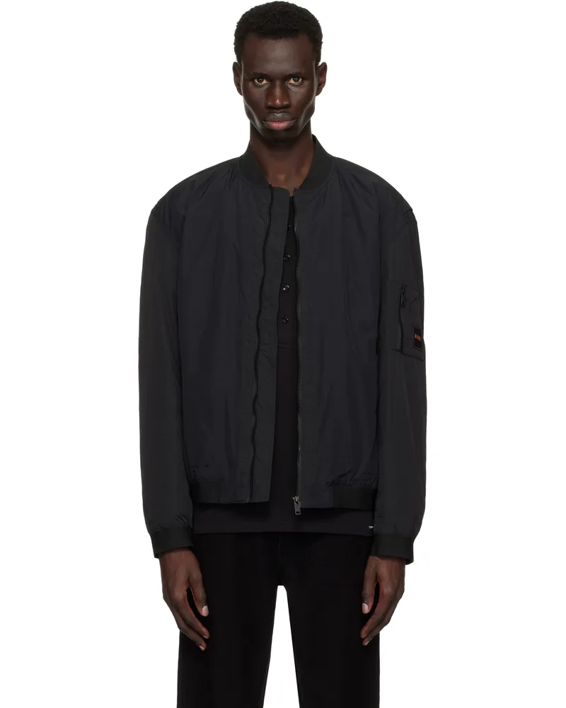 HUGO BOSS Black Water-Repellent Bomber Jacket 001-black