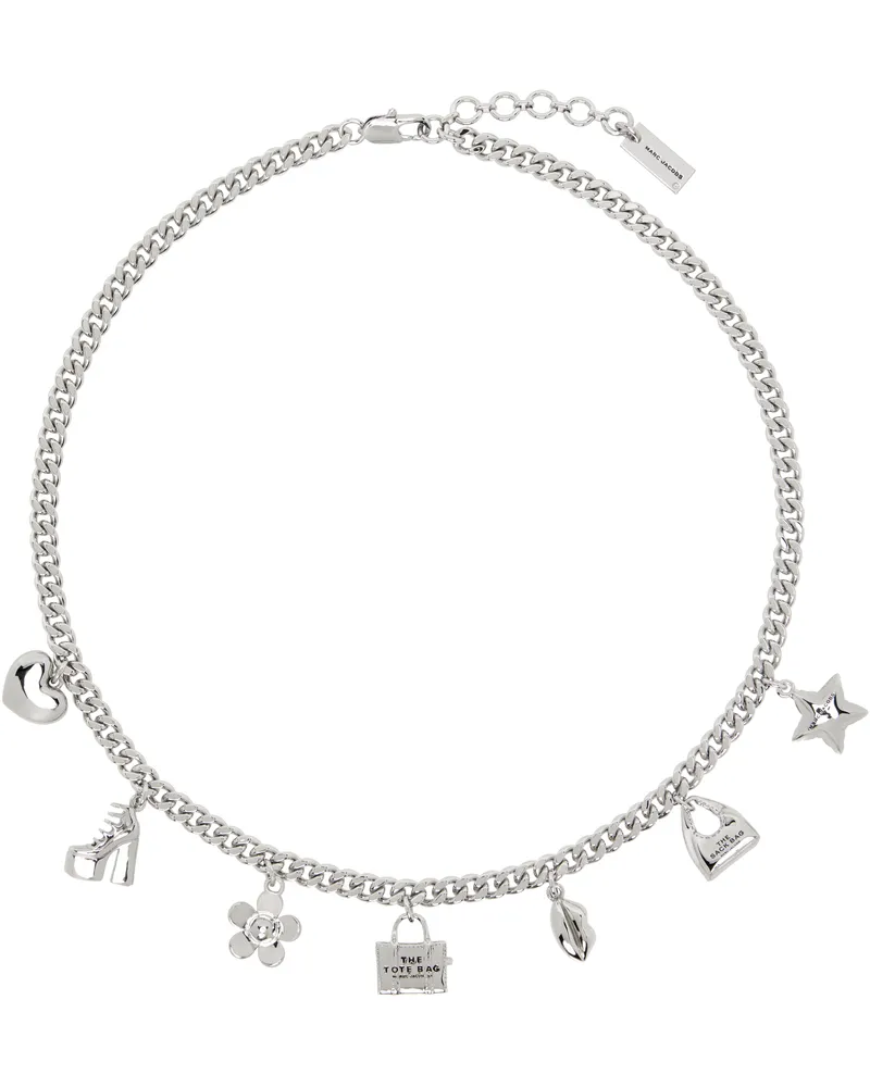 Marc Jacobs Silver 'The Mini Icon Charm' Necklace 029