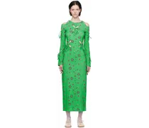 Green Yin-Yang Midi Dress