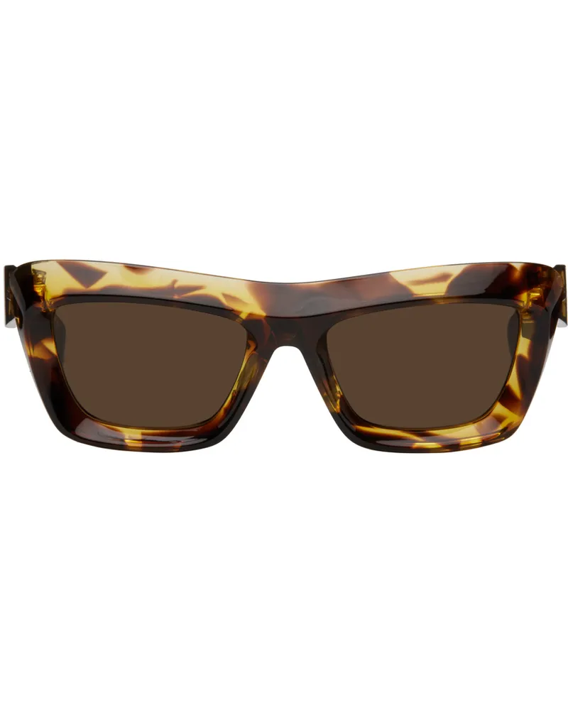 Bottega Veneta Tortoiseshell Scoop Squared Acetate Sunglasses 002