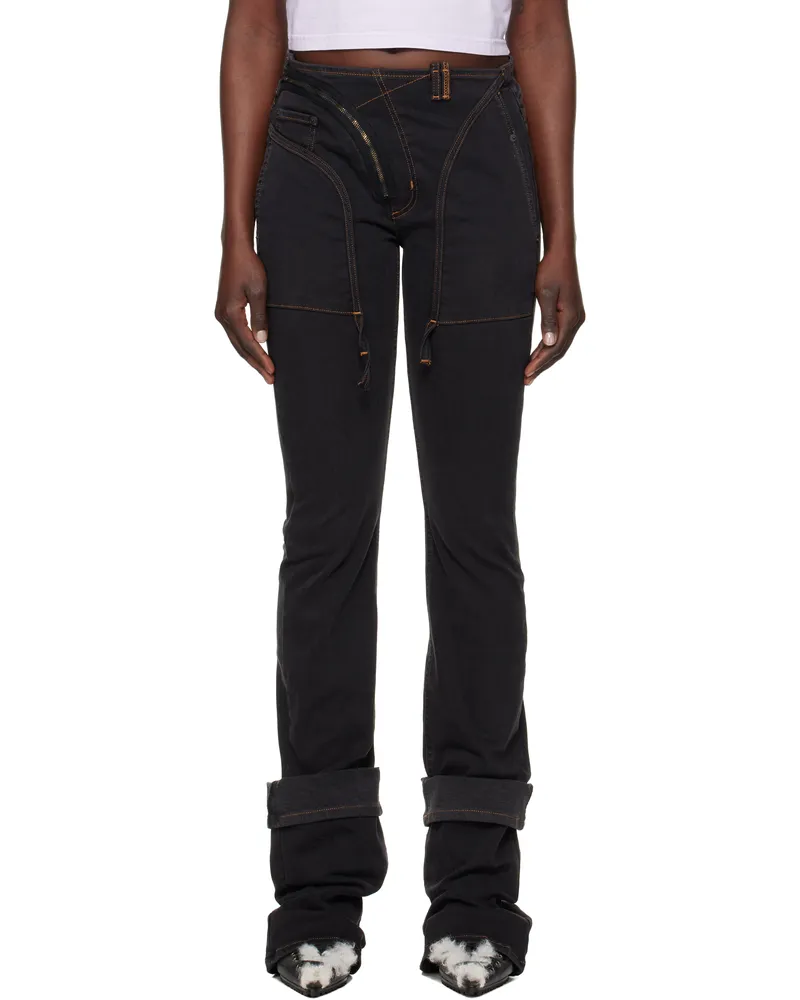OTTOLINGER Gray Open Back Jeans Grey