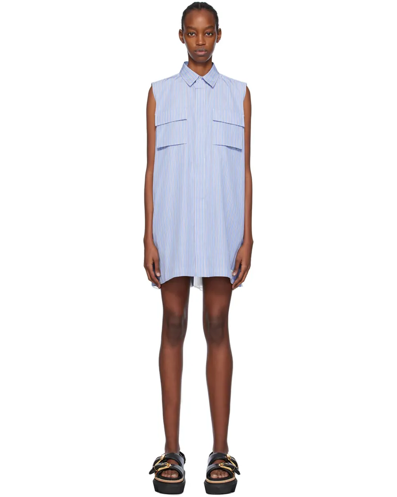 Sacai Blue Thomas Mason Edition Minidress 458