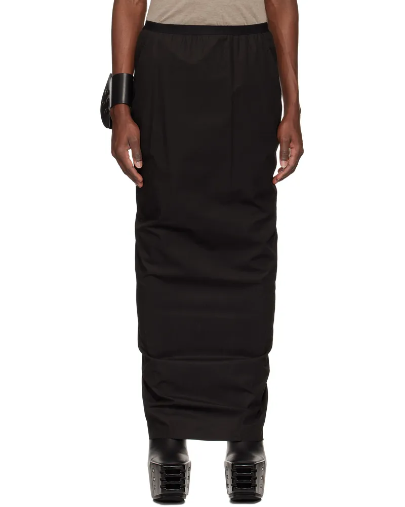Rick Owens Black Hollywood Soft Pillar Long Skirt 09