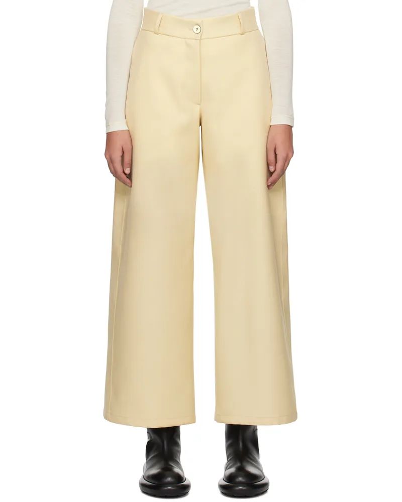 Jil Sander Yellow Relaxed-Fit Trousers 338