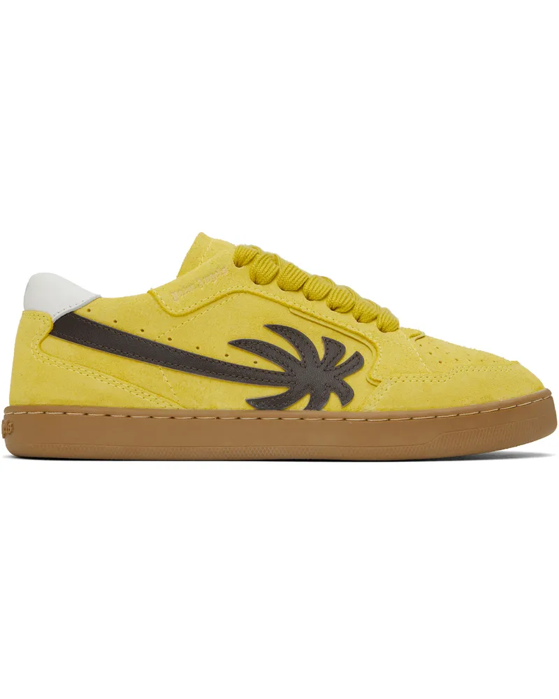 Palm Angels Yellow & Brown New Palm 1 Suede Sneakers Ocher
