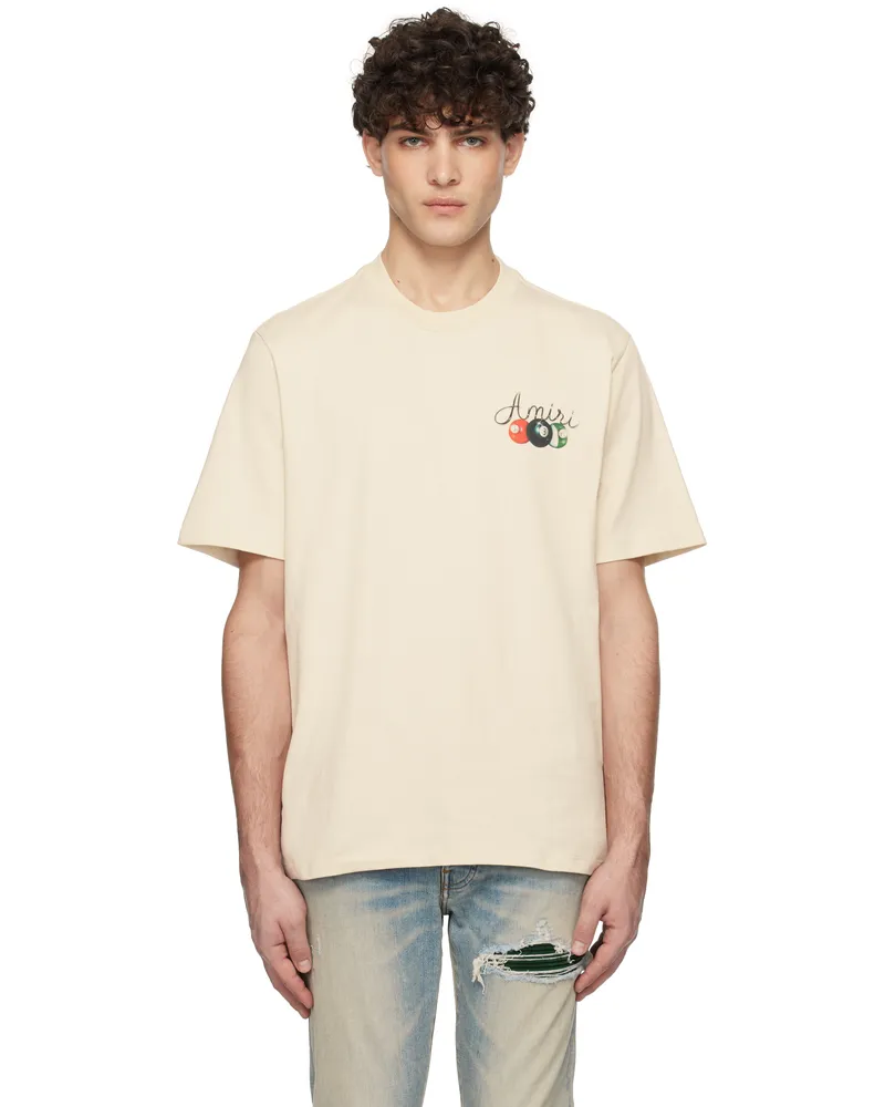 Amiri Beige Pool Cue T-shirt Alabaster