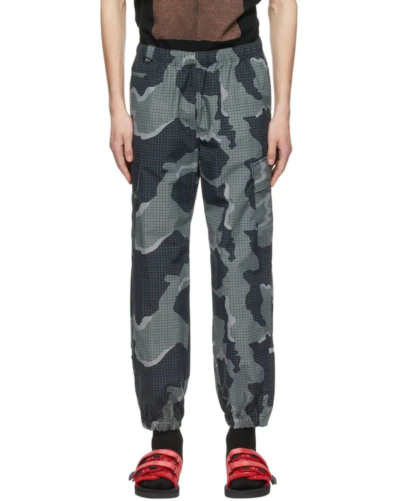 Undercover Gray Nylon Cargo Pants Black