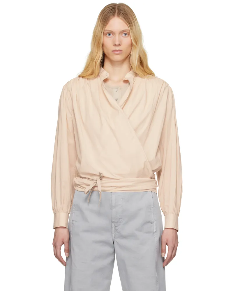 Christophe Lemaire Pink Wrap Blouse Re303