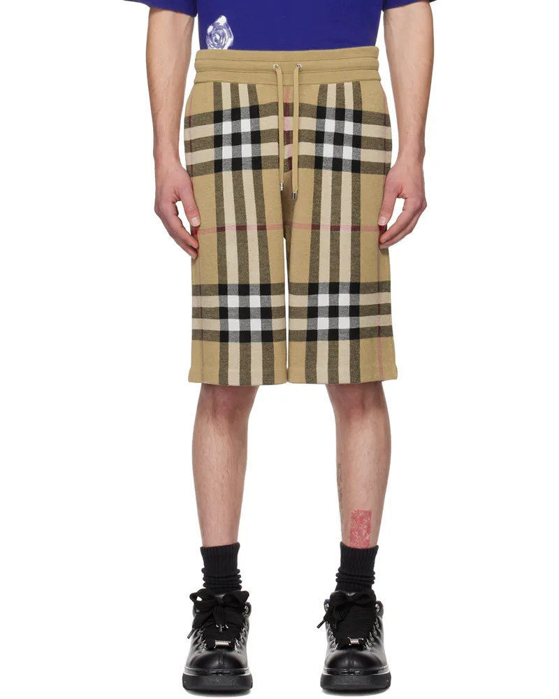 Burberry Beige Weaver Shorts Archive