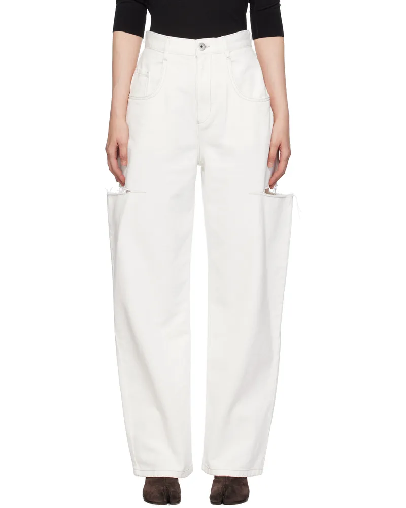 Maison Margiela White Slash Jeans 99