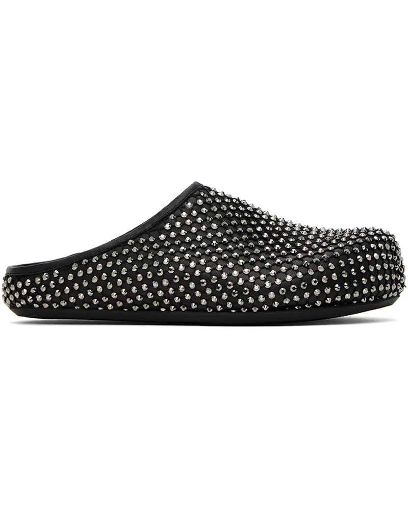 Marni Black Fussbett Sabot Slippers 00n99