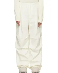 Jil Sander White Oversized Cargo Pants Chalk