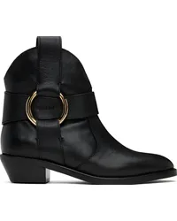 See by Chloé Black New Ring Line Boots 999-black