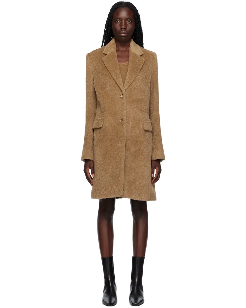 Totême Tan Notched Lapel Coat 898