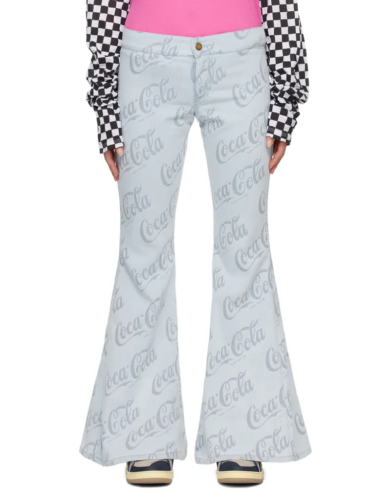 ERL Gray Jacquard Jeans Grey