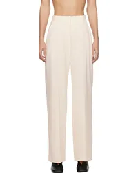 Nanushka Off-White Lanai Trousers Creme