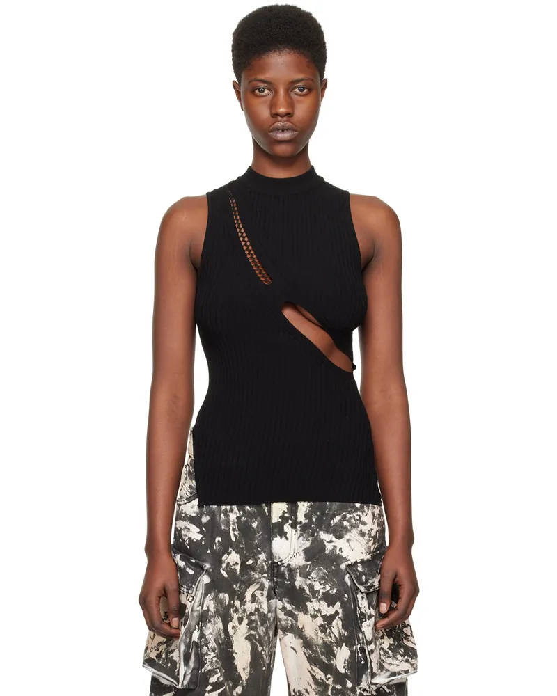 ATTICO Black Cutout Tank Top 100