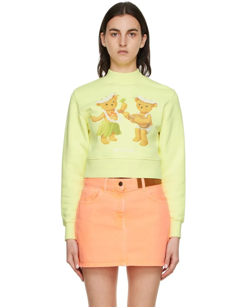 Palm Angels Yellow Cotton Sweatshirt Yellow