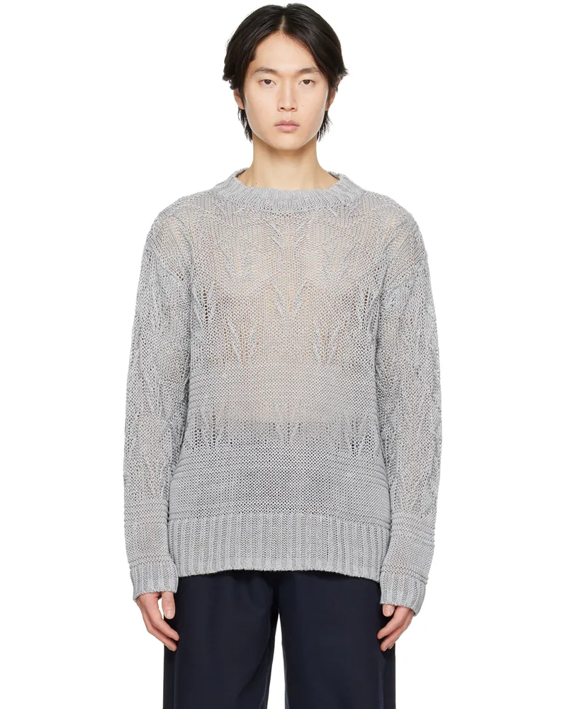 Th products Gray Semi-Sheer Sweater Grey