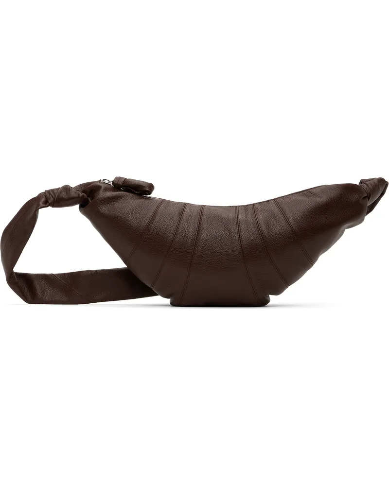 Christophe Lemaire Brown Medium Croissant Bag Br503