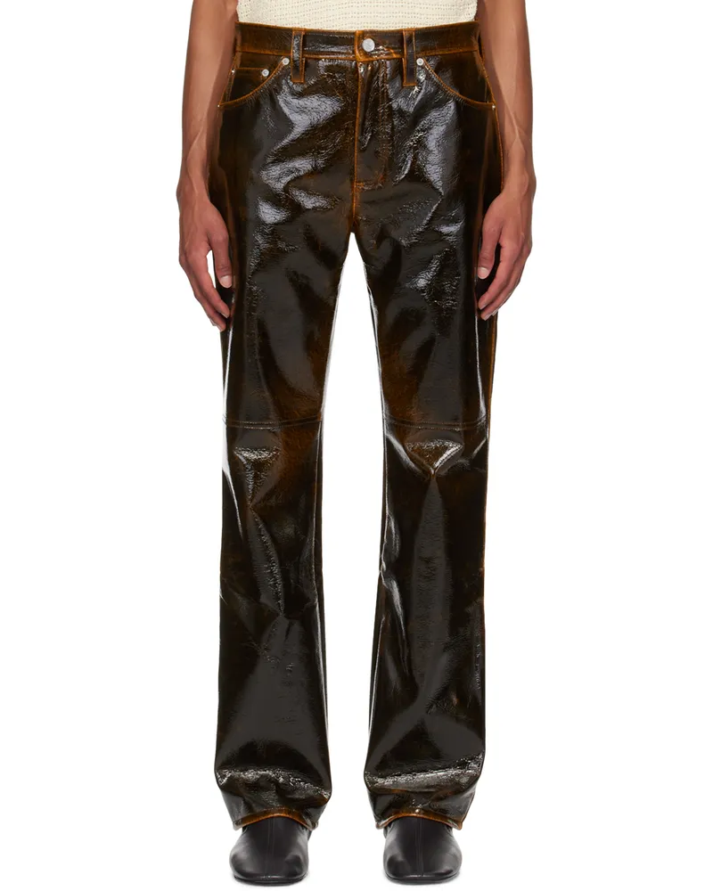 Séfr Brown Eito Trousers Worn