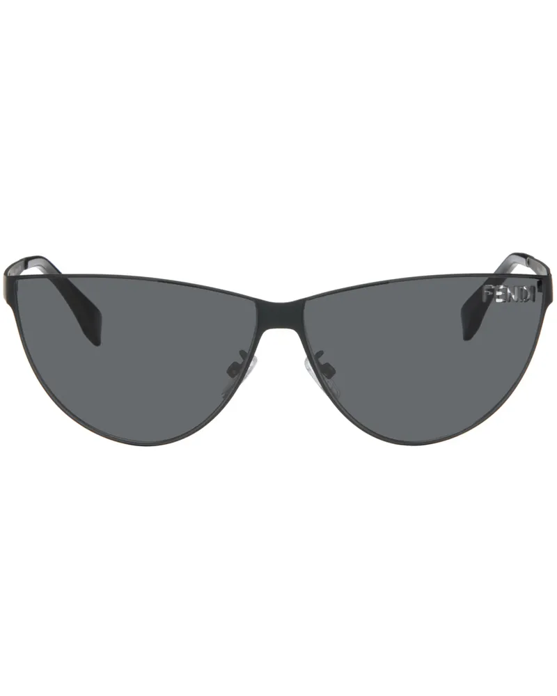Fendi Black Cutout Sunglasses Matte